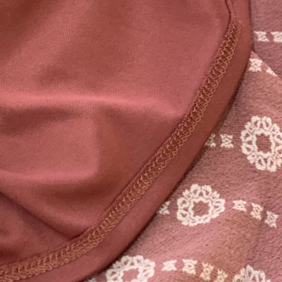 Charming Charlie Pink Mini Dress Small Puff Sleeve Lined Boho Preppy Casual - Picture 10 of 11